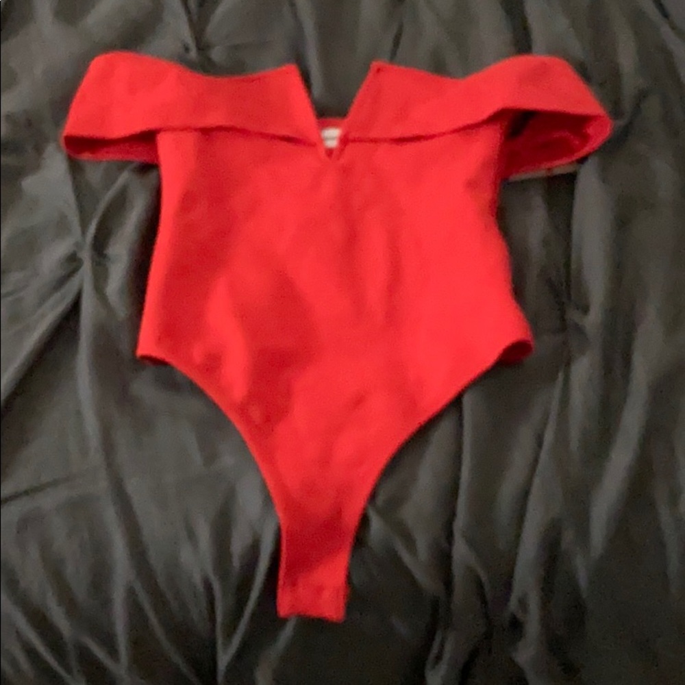 Superdown red bodysuit